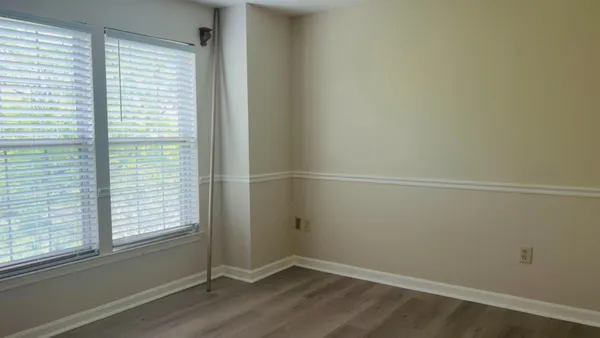 an empty room with a window