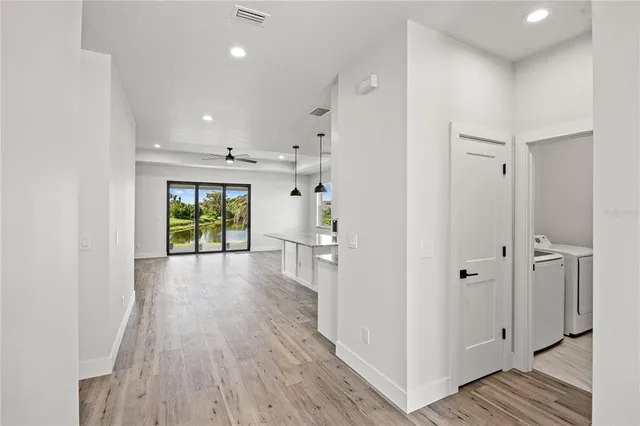 a view of an empty room and window