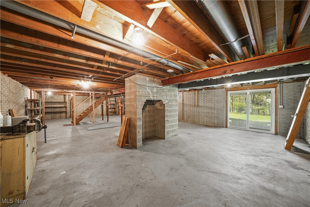 3325 Frantz Road Medina, OH 44256 - Photo 28 of 40 Basement with stairs and brick wall