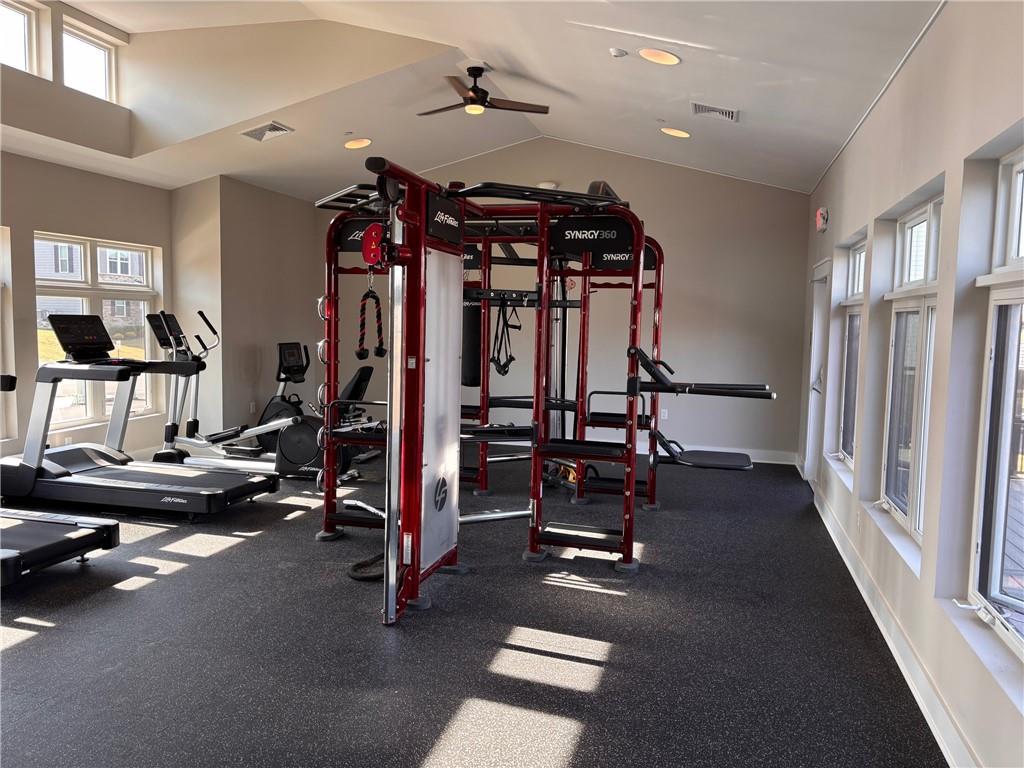 7406 Chestnut Way Gibsonia, PA 15044 - Photo 41 of 42 a view of a room with gym equipment