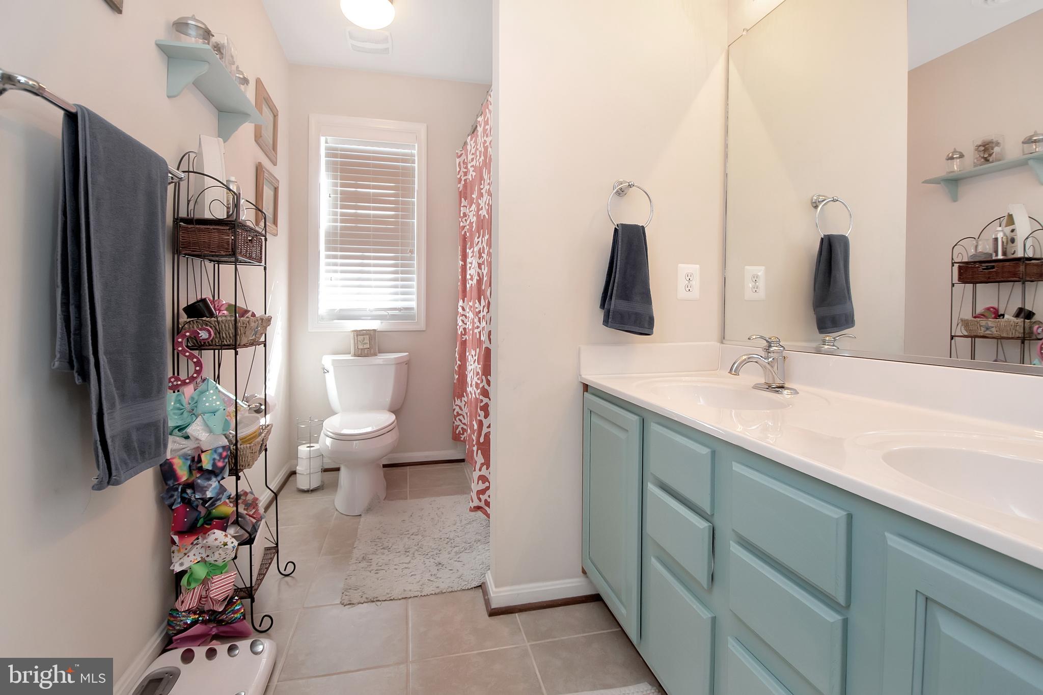 6 Johnson Mill Ridge Fredericksburg, VA 22406 - Photo 40 of 66 Hall Bath with Dual Sinks and Tile Floor
