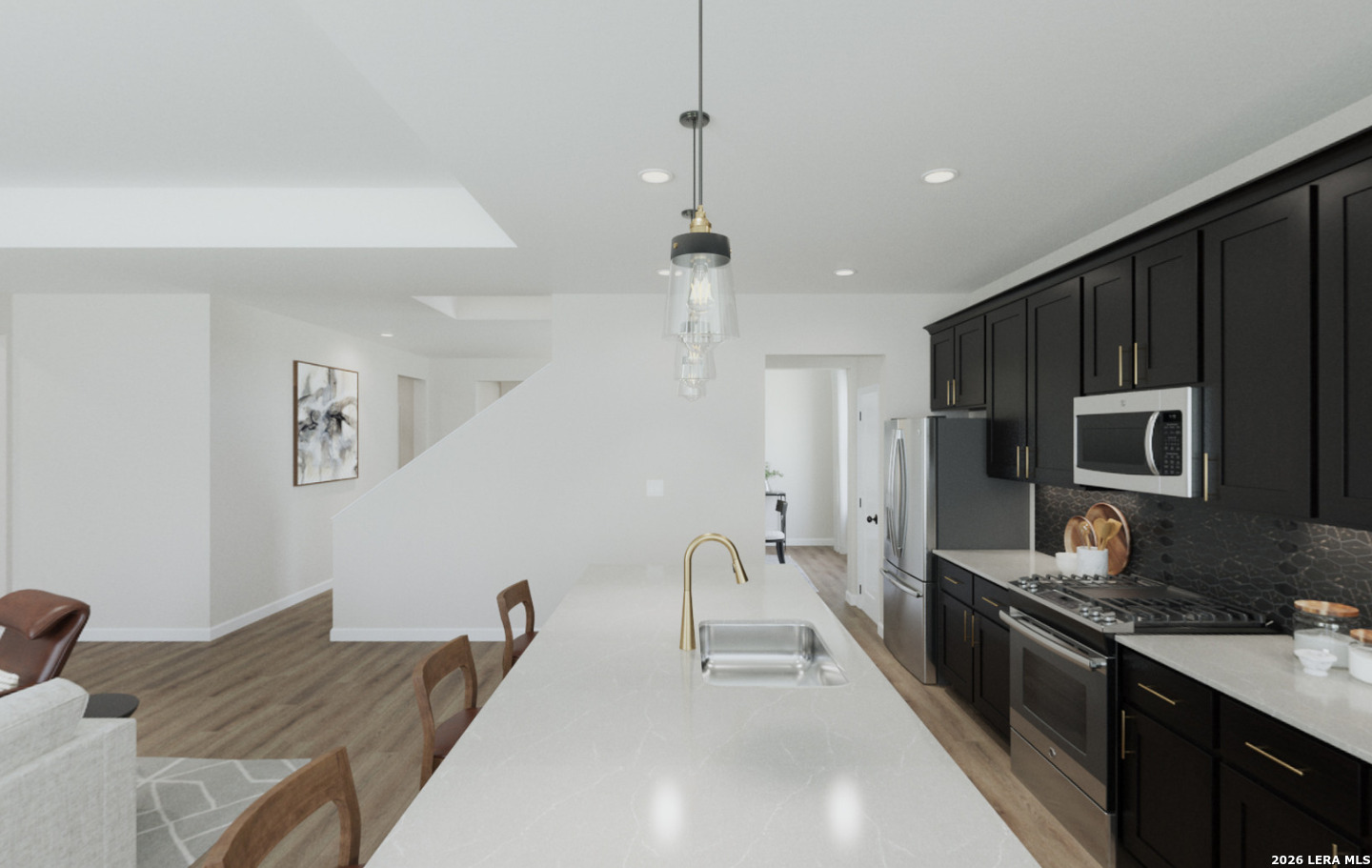 145 Yale Street Seguin, TX 78155 - Photo 6 of 24 a kitchen with granite countertop a stove and a sink