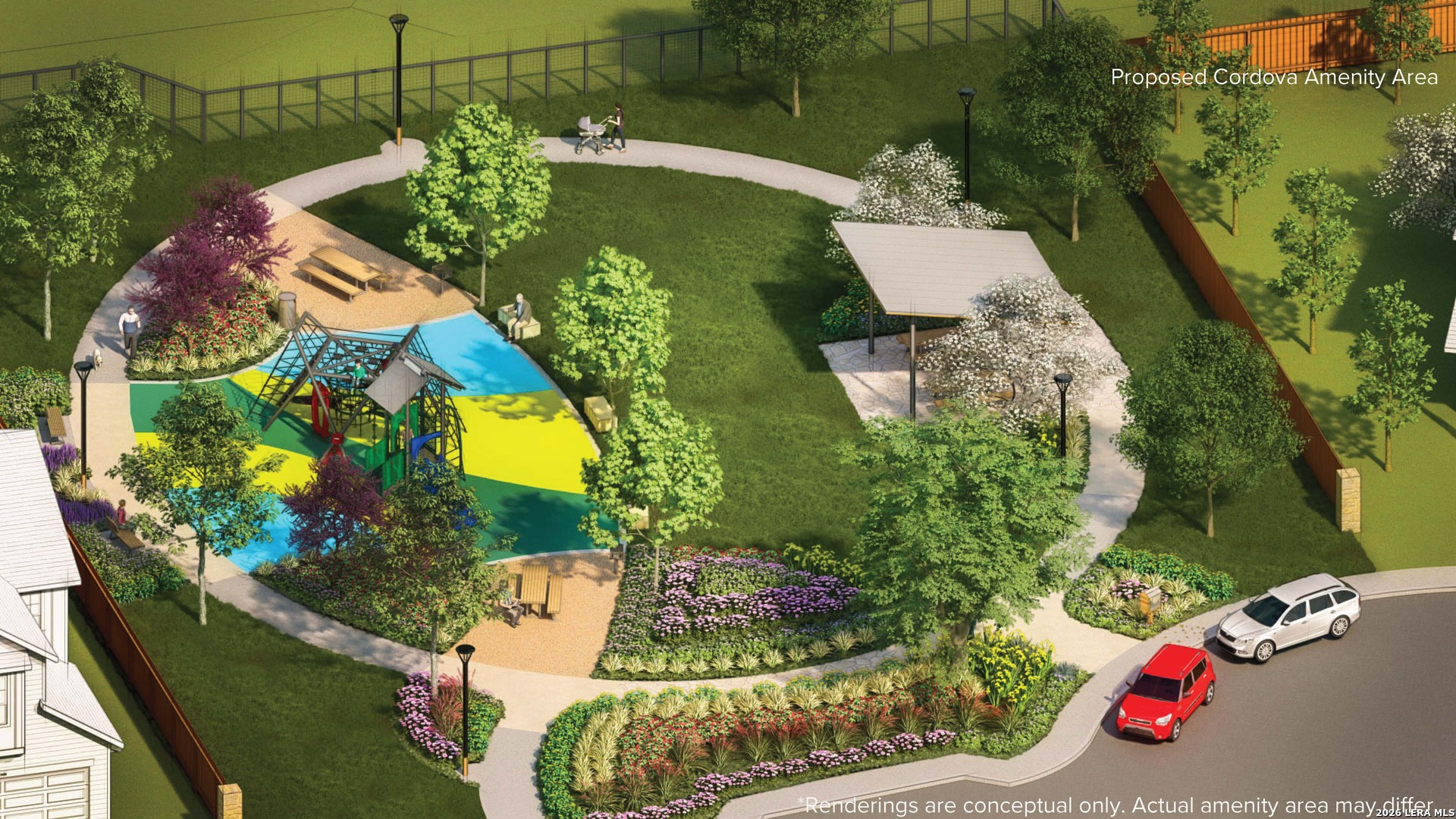 145 Yale Street Seguin, TX 78155 - Photo 9 of 24 an aerial view of a house with a yard and garden