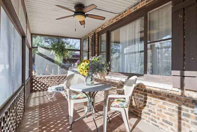 a outdoor space with furniture