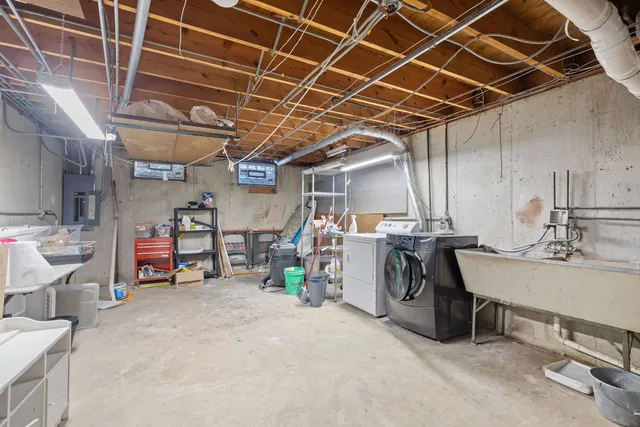 a view of storage and utility room