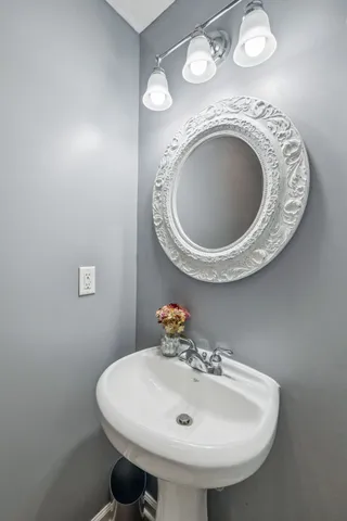 a close view of a sink in a bathroom