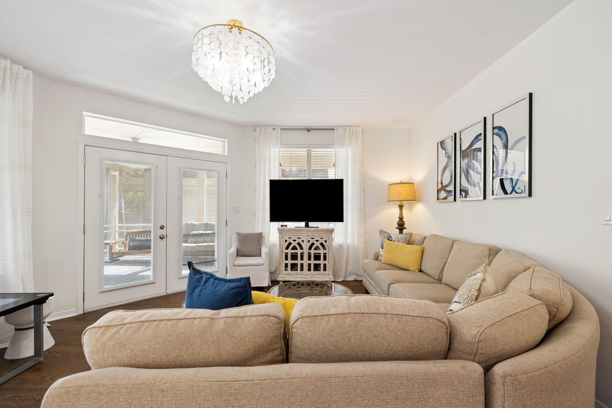 8855 Baypine Drive Miramar Beach, FL 32550 - Photo 17 of 49 a living room with furniture and a flat screen tv