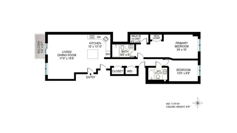 a view of a balcony with furniture