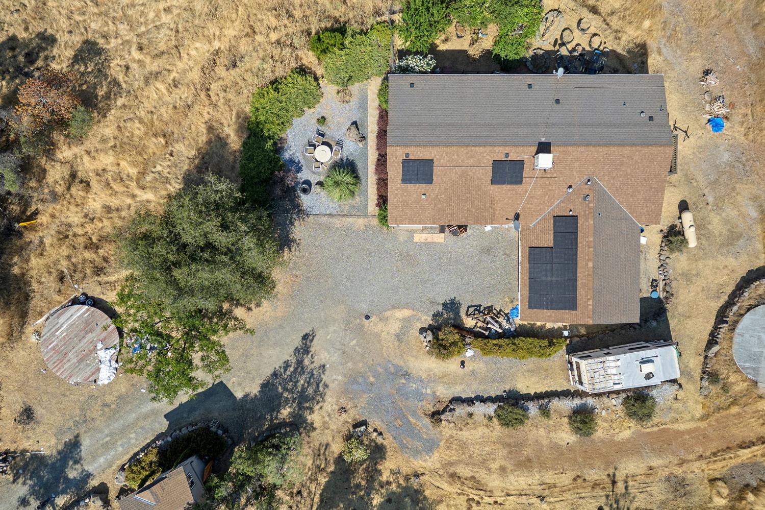 2970 Texas Hill Road Placerville, CA 95667 - Photo 11 of 46 an aerial view of a house with yard and seating space