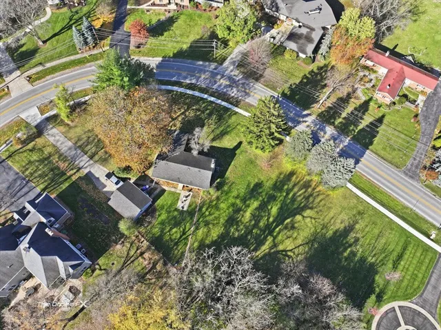 a view of a lake with houses