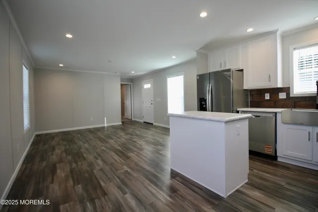 a view of small space with racks on the wall