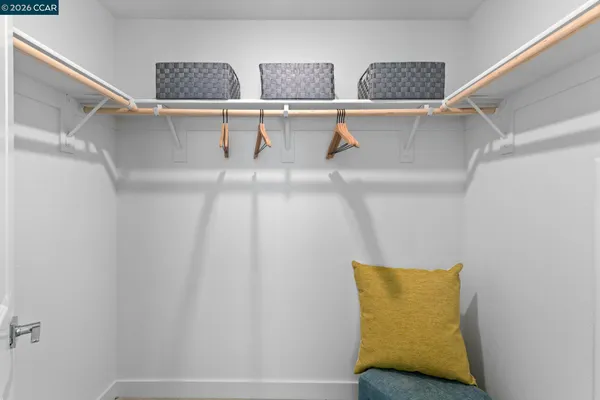a close view of closet