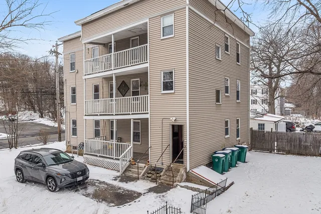 a view of a house with a patio