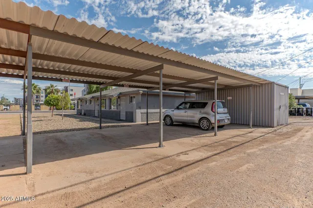 a view of a cars parking space