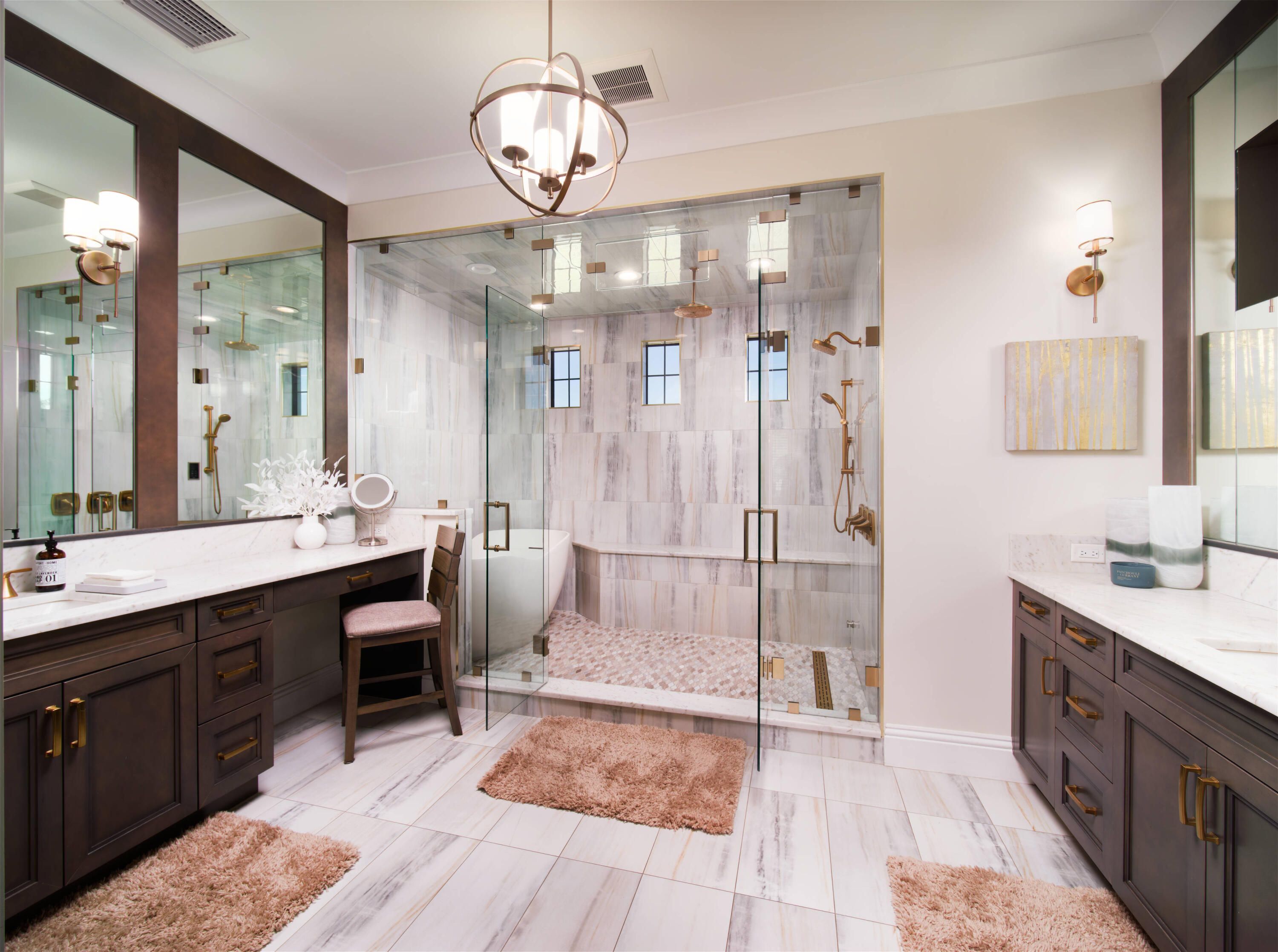 7683 Pelican Pointe Drive Jensen Beach, FL 34957 - Photo 19 of 40 a spacious bathroom with a double vanity sink mirror and shower