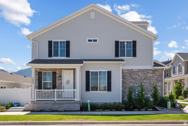 1693 North Center Point Lane Salem, UT 84653 - Photo 1 of 26 Two-story residence featuring light gray siding and a stone facade accent
