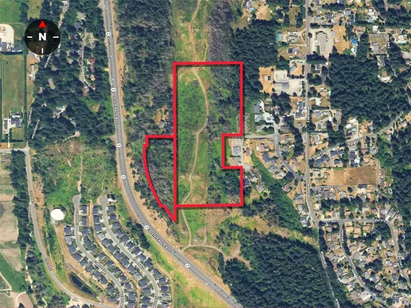 a view of a city with lots of green space