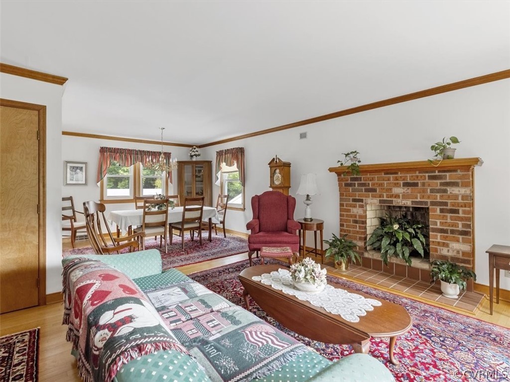 1345 Stavemill Road Powhatan, VA 23139 - Photo 7 of 41 Family room opens to dining room. Fireplace and pi