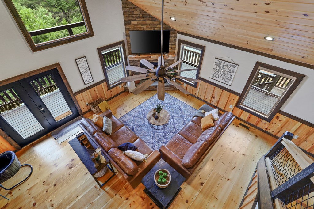 42 Old Jerusalem Road Morganton, GA 30560 - Photo 17 of 61 a view of a living room and dining room with a rug