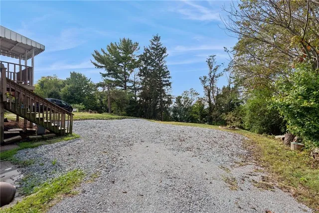 a view of an outdoor space with trees