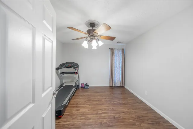 a view of a livingroom with a chandelier