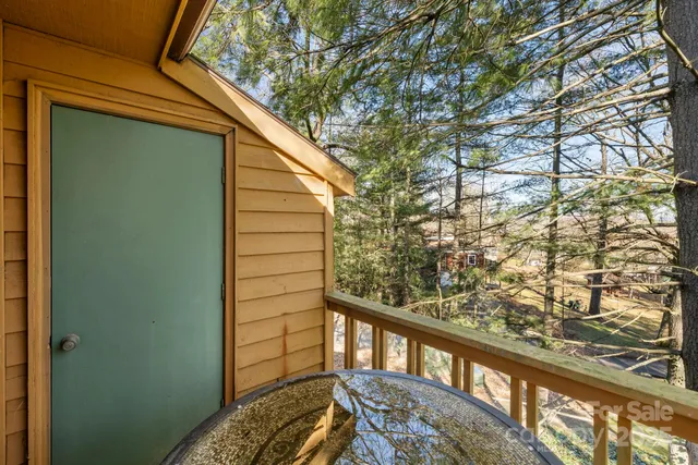 a view of a balcony with outdoor space
