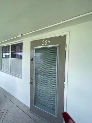 a view of front door