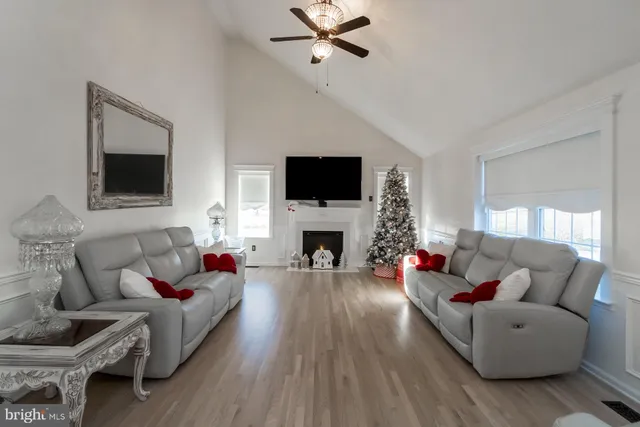 a view of hallway with chandelier