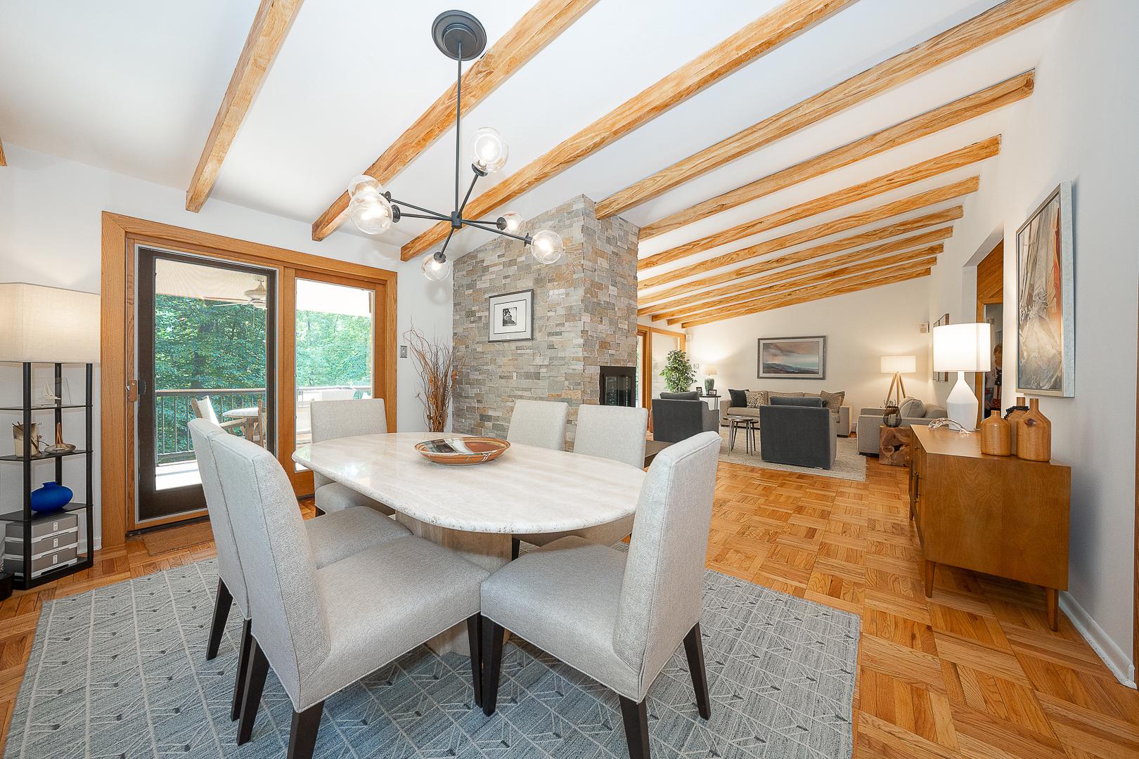 2147 Diamond Rock Road Malvern, PA 19355 - Photo 17 of 69 Fireplace, Slider to Deck, Wood Beams, Wood Floors