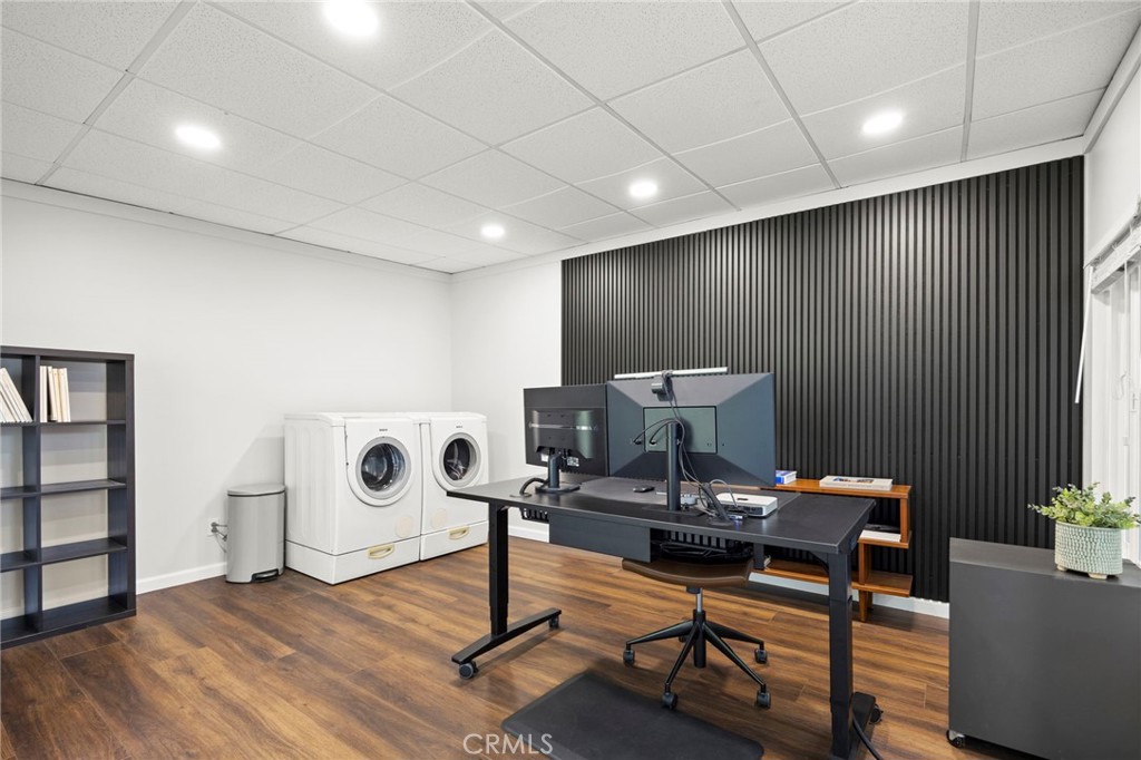 301 Park Road Ojai, CA 93023 - Photo 15 of 26 a view of a workspace with furniture and wooden floor