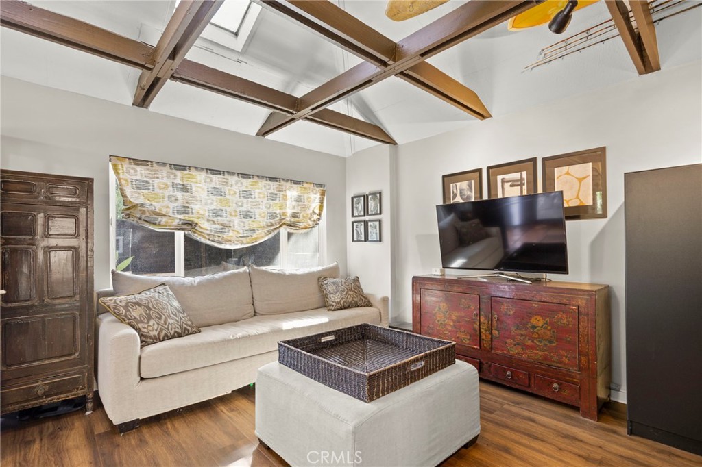 301 Park Road Ojai, CA 93023 - Photo 22 of 26 a living room with furniture and a flat screen tv