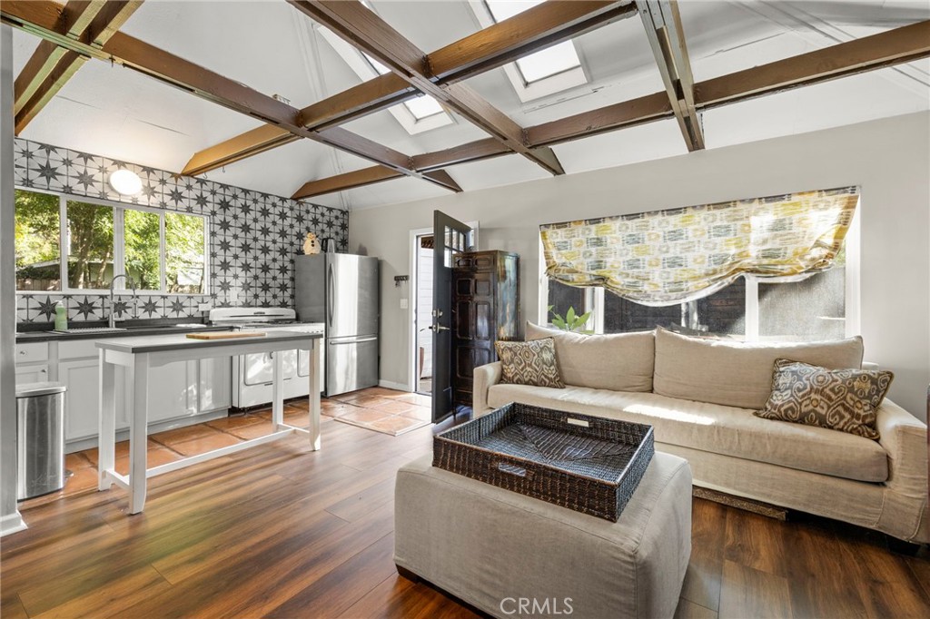 301 Park Road Ojai, CA 93023 - Photo 24 of 26 a living room with furniture and a large window