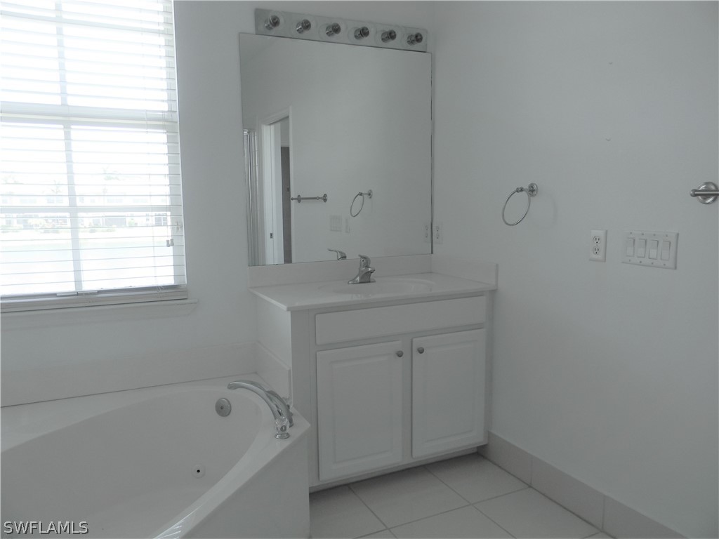 4109 Cherrybrook Loop Fort Myers, FL 33966 - Photo 14 of 32 a bathroom with a sink a bathtub and window