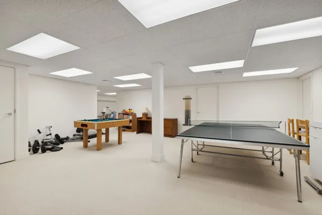 a room with furniture and a table