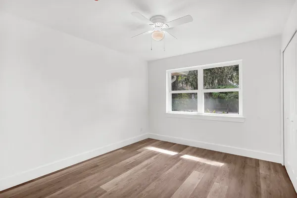 wooden floor in a room