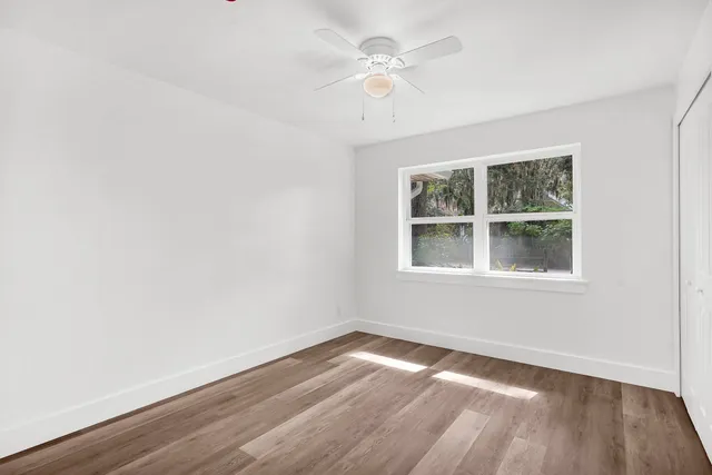 wooden floor in a room