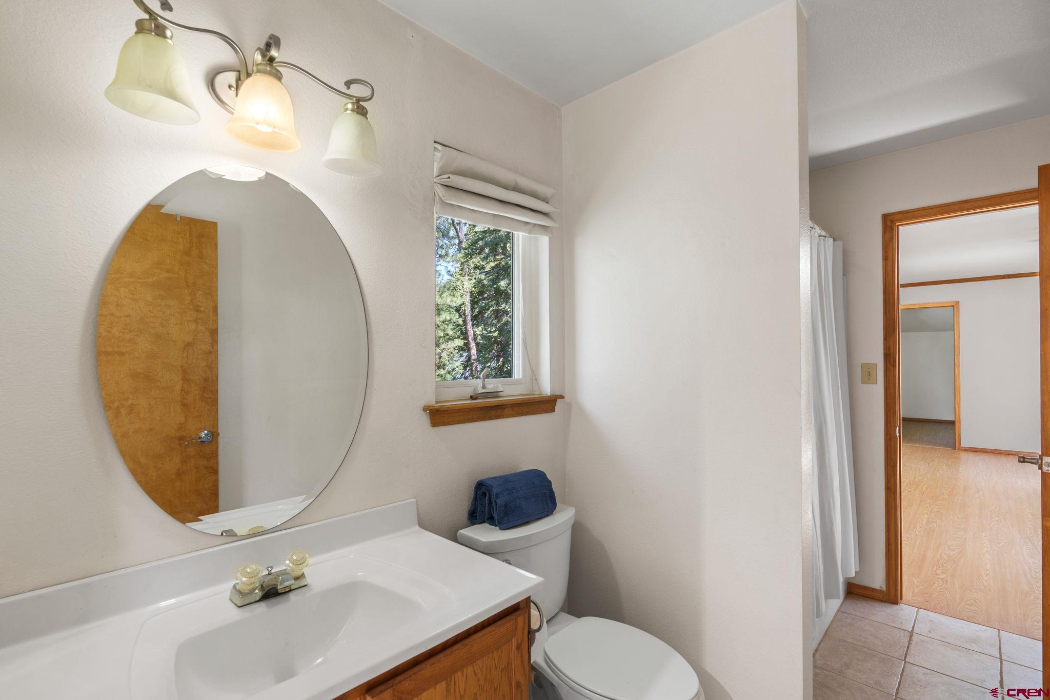 37 Verde Lane Durango, CO 81301 - Photo 27 of 45 a bathroom with a sink mirror and toilet