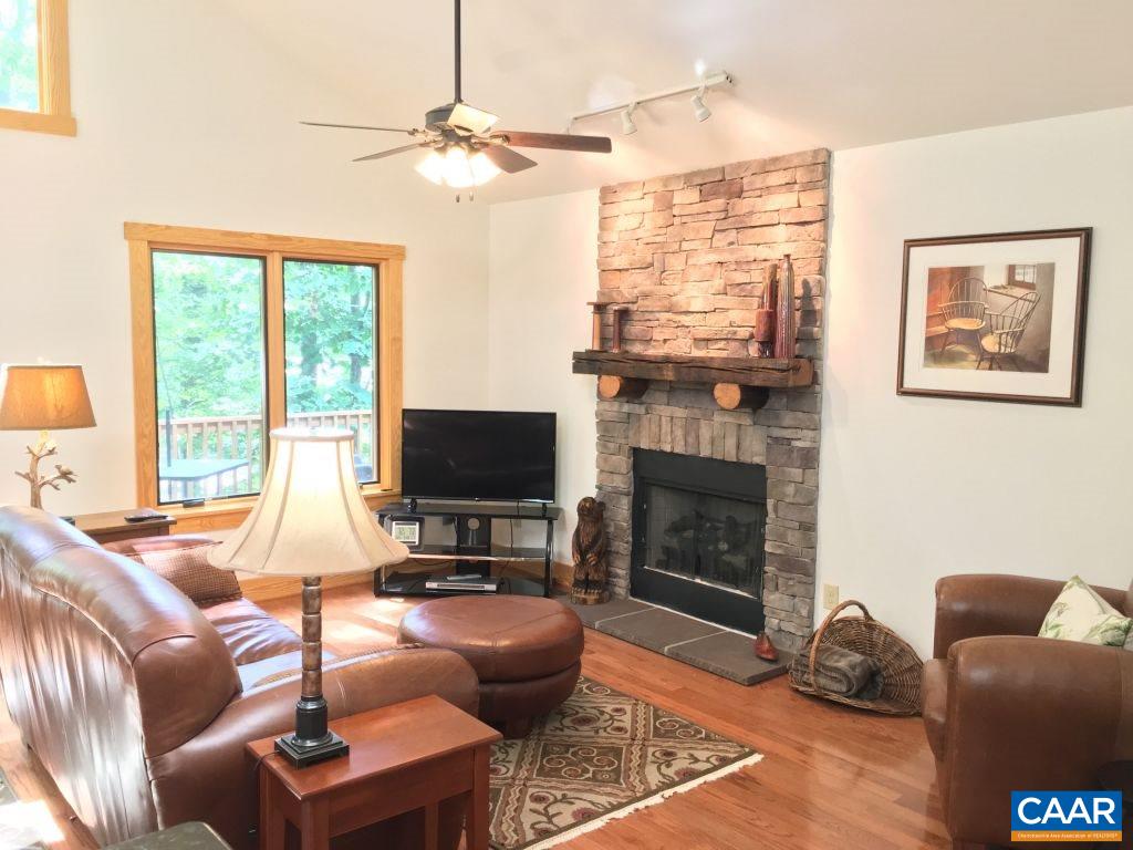 280 Fawn Ridge Drive Roseland, VA 22967 - Photo 7 of 19 a living room with furniture a fireplace and a flat screen tv