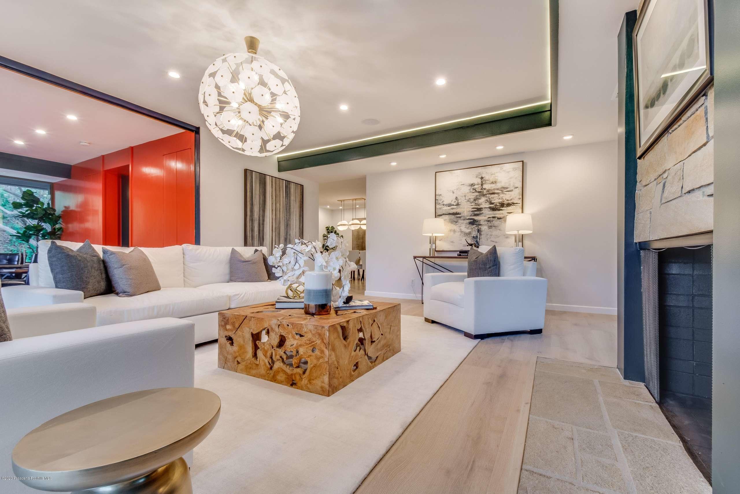 1335 Carnarvon Drive Pasadena, CA 91103 - Photo 10 of 52 a living room with furniture and a large window