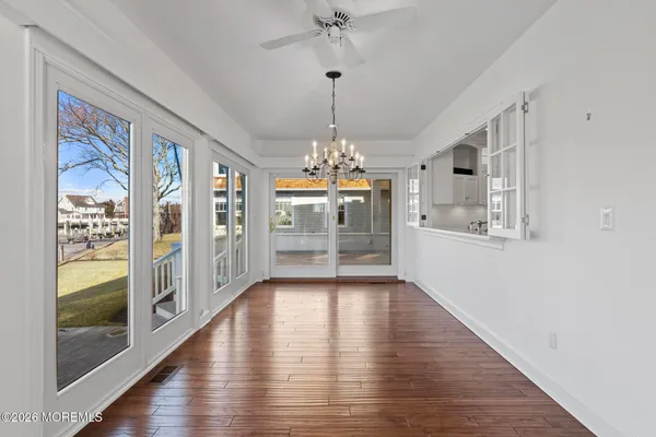 a view of a house with wooden floor