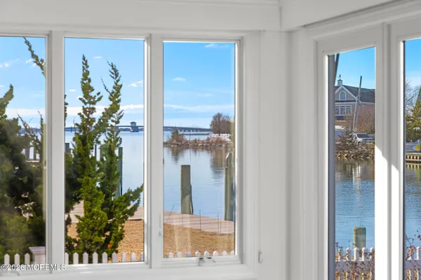 a view of a lake from a terrace
