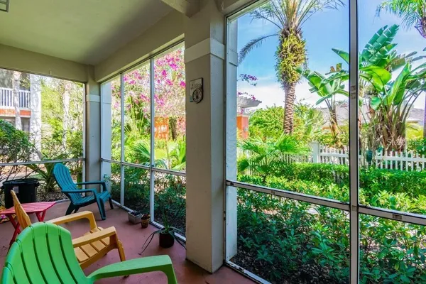 a outdoor view with a garden