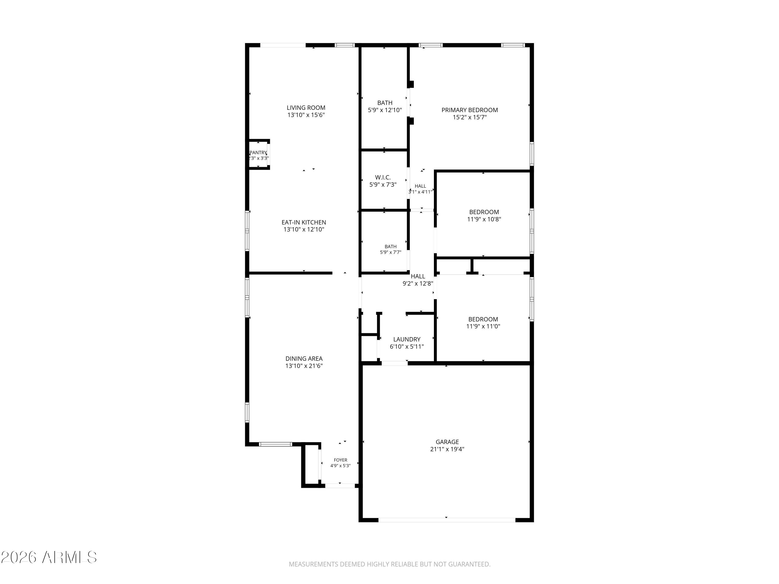 2610 West Romley Road Phoenix, AZ 85041 - Photo 29 of 29 2610 W Romley Rd Floorplan with dimensio