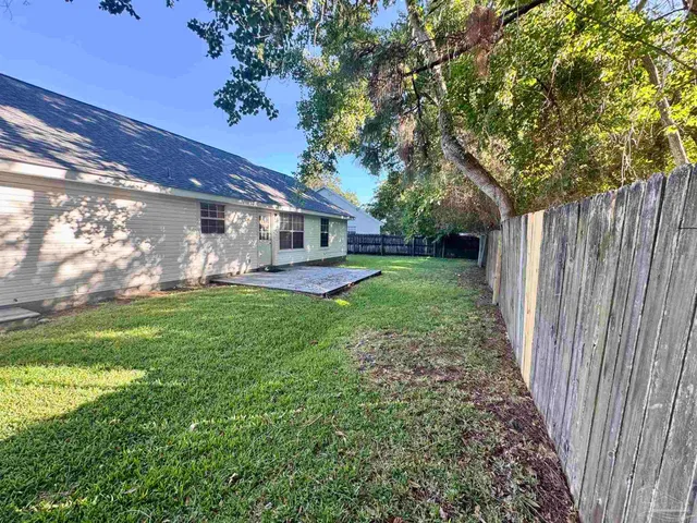a house view with a garden space