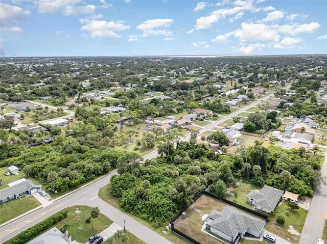 a view of a garden with a pathway