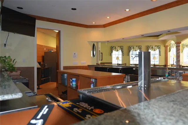 a room with gym equipment