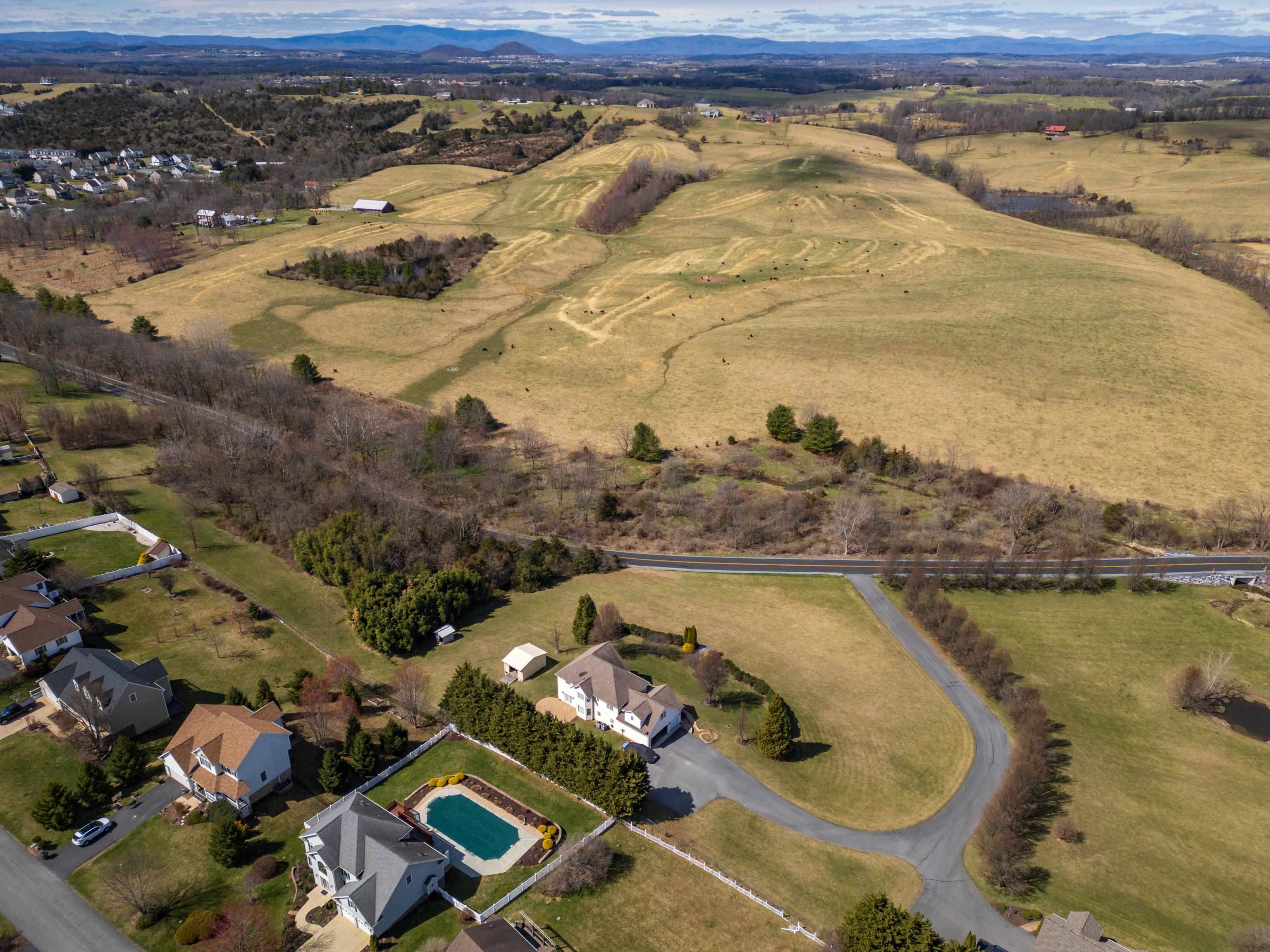 635 Long Meadow Road Fishersville, VA 22939 - Photo 56 of 63 an aerial view of residential house with outdoor space and river