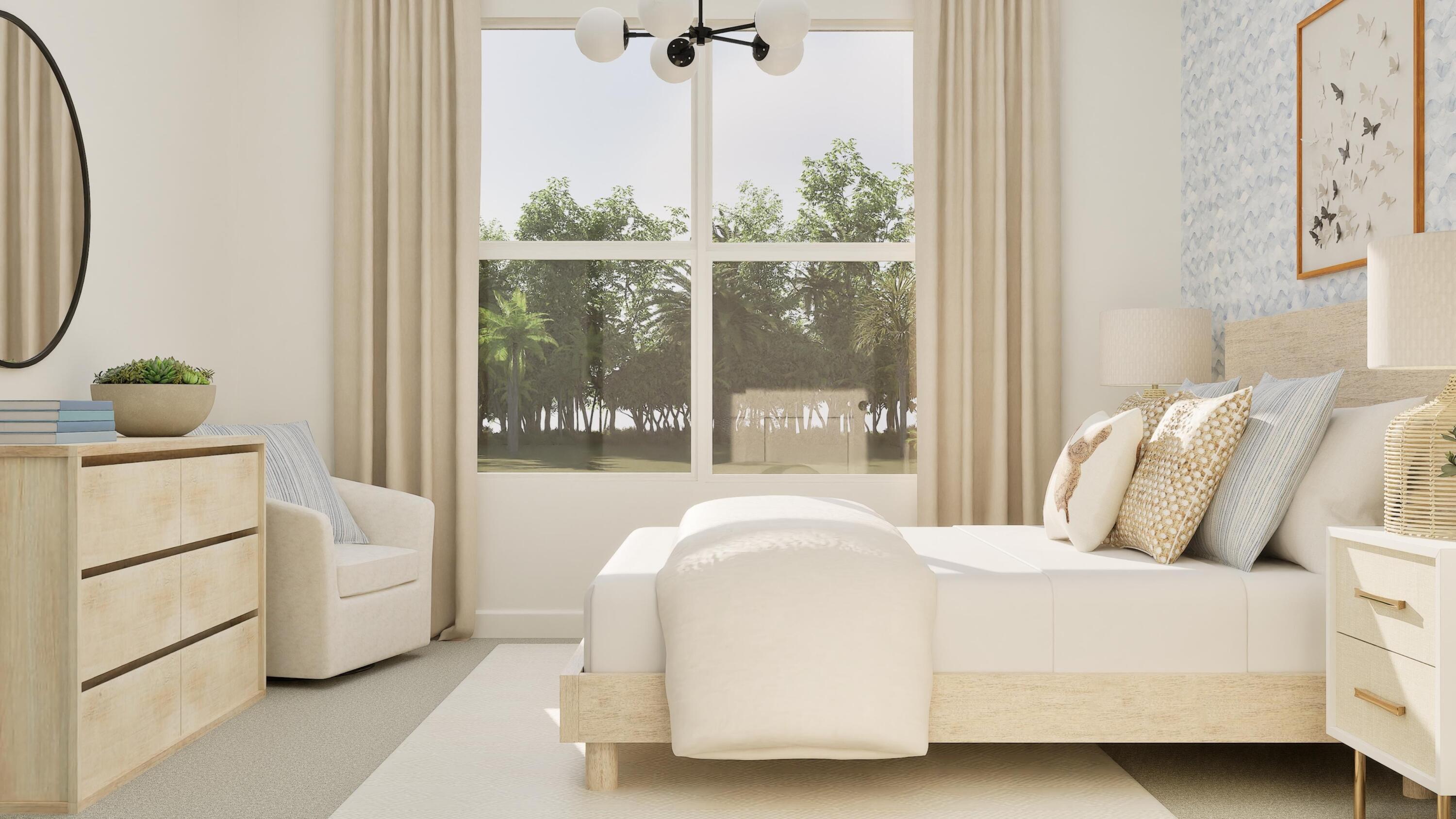 1018 Raleigh Way Wellington, FL 33449 - Photo 11 of 28 a bedroom with a bed table and a window