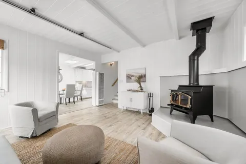 a living room with furniture and a couch