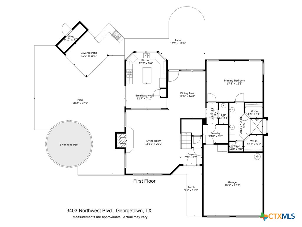 3403 Northwest Boulevard Georgetown, TX 78628 - Photo 26 of 28 a picture of a room with a sink and white cabinet